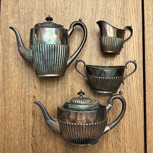 Elegant Silver Plated Tea & Coffee Set